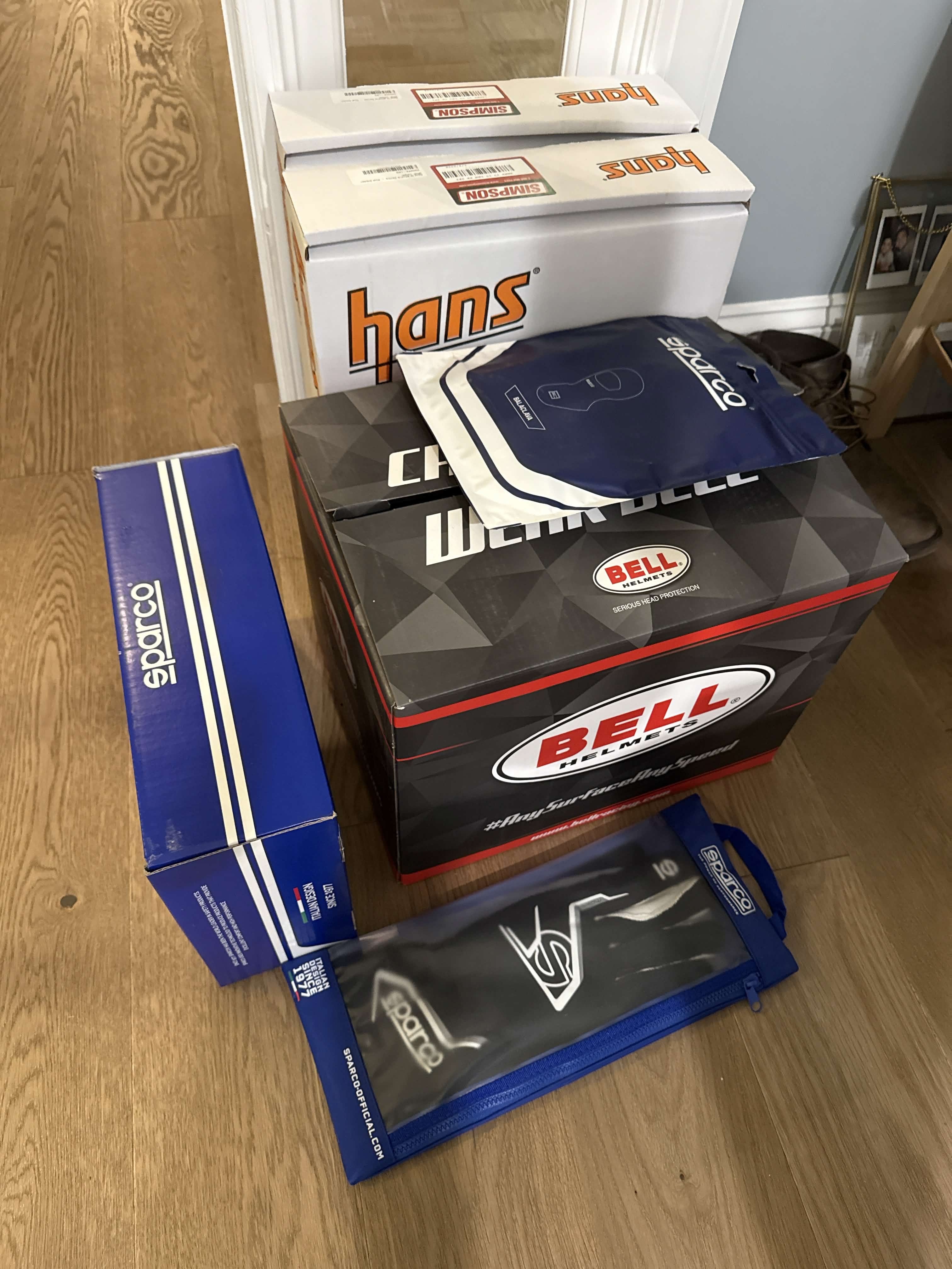 Racing gear and HANS devices